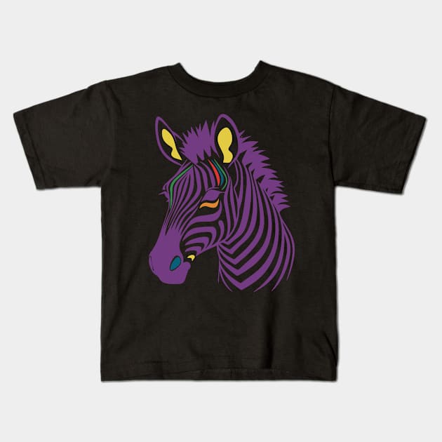 Color Zebra Kids T-Shirt by n23tees